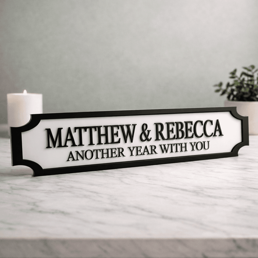 Personalised Valentine’s Street Sign – Couples Anniversary Gift The Crafty Bonobo 1