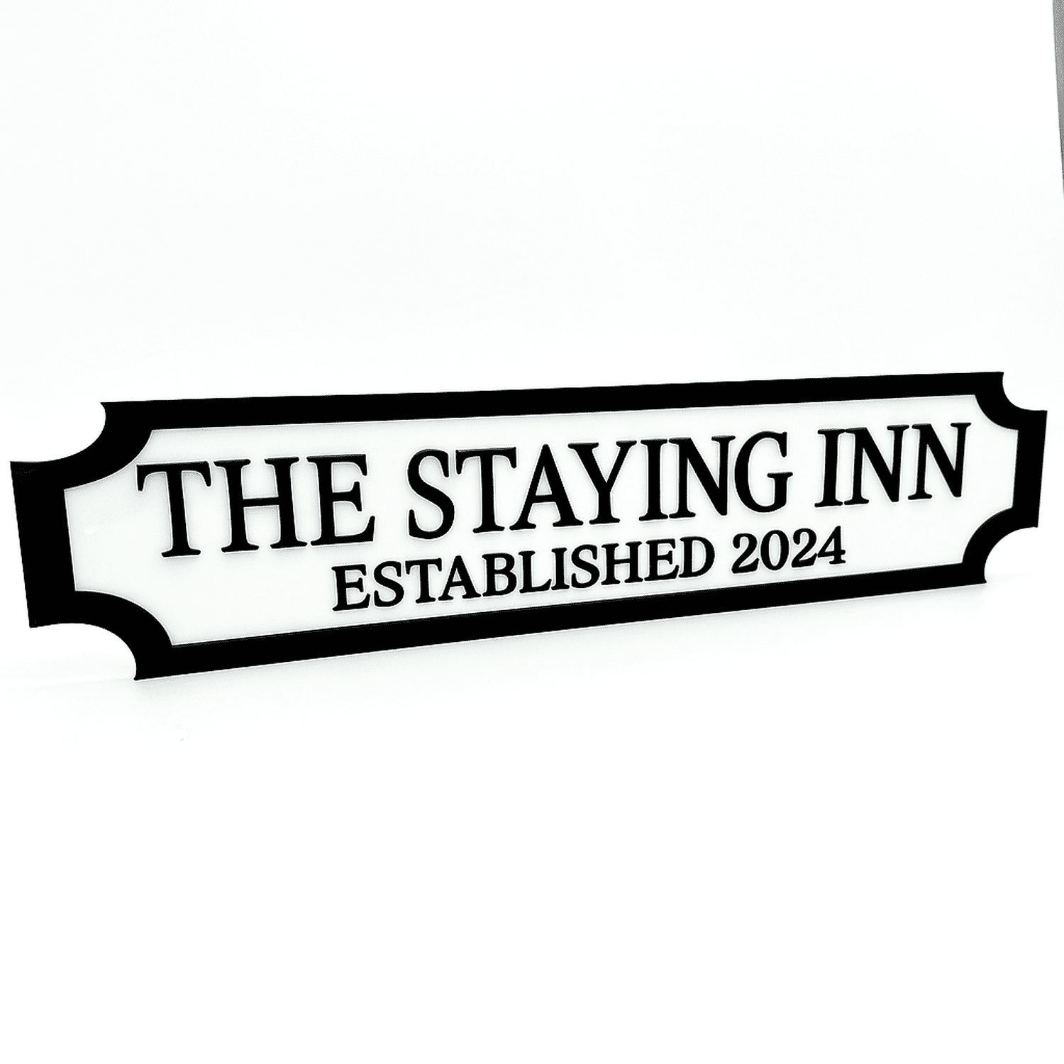 The Staying Inn – Custom 3D Acrylic Street Sign | Personalised Home Bar Decor The Crafty Bonobo 1