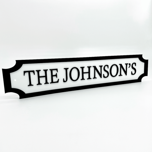 Family Name Sign – Custom 3D Acrylic Street Sign | Personalised Family Home Decor The Crafty Bonobo 1