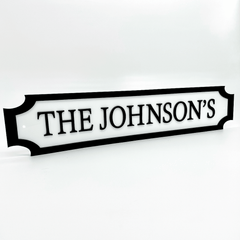 Family Name Sign – Custom 3D Acrylic Street Sign | Personalised Family Home Decor The Crafty Bonobo 1