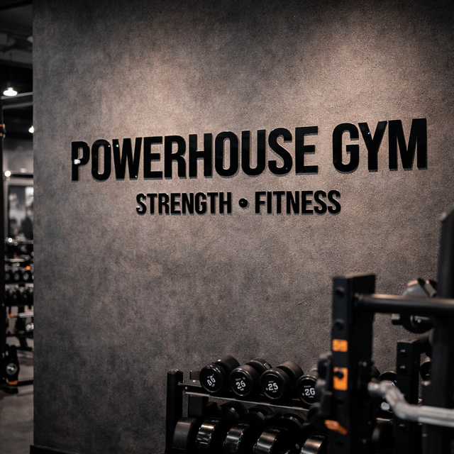 Gym Sign – Personalised 3D Acrylic Wall Sign, Custom Gym Decor