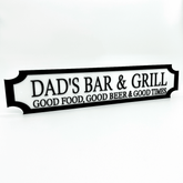 Dad’s Bar and Grill – Custom 3D Acrylic Street Sign | Personalised Home Bar Plaque The Crafty Bonobo 1