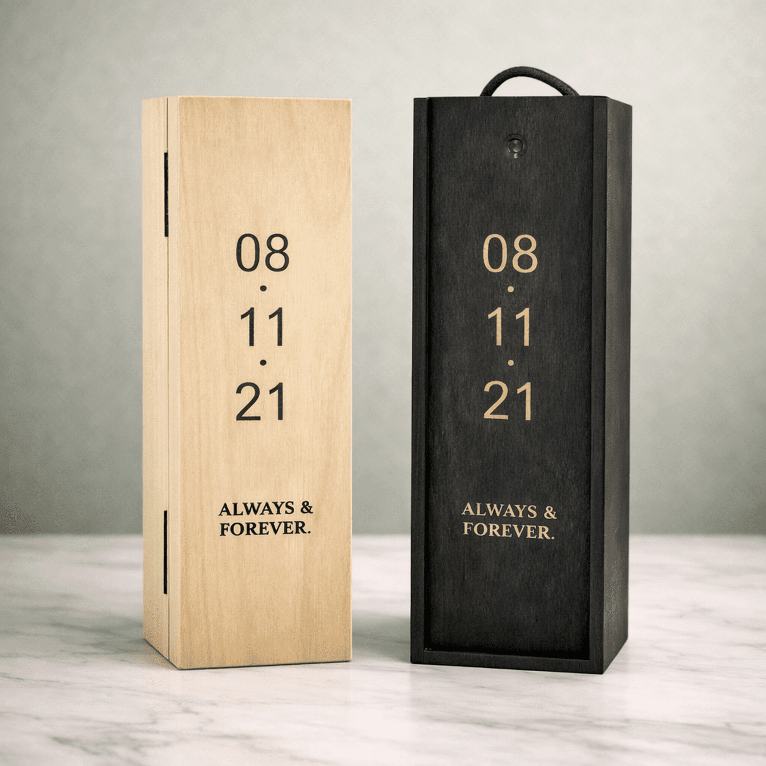 Personalised Wooden Wine Box – Valentine’s & Anniversary Gift The Crafty Bonobo 3