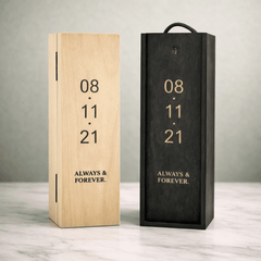 Personalised Wooden Wine Box – Valentine’s & Anniversary Gift The Crafty Bonobo 3