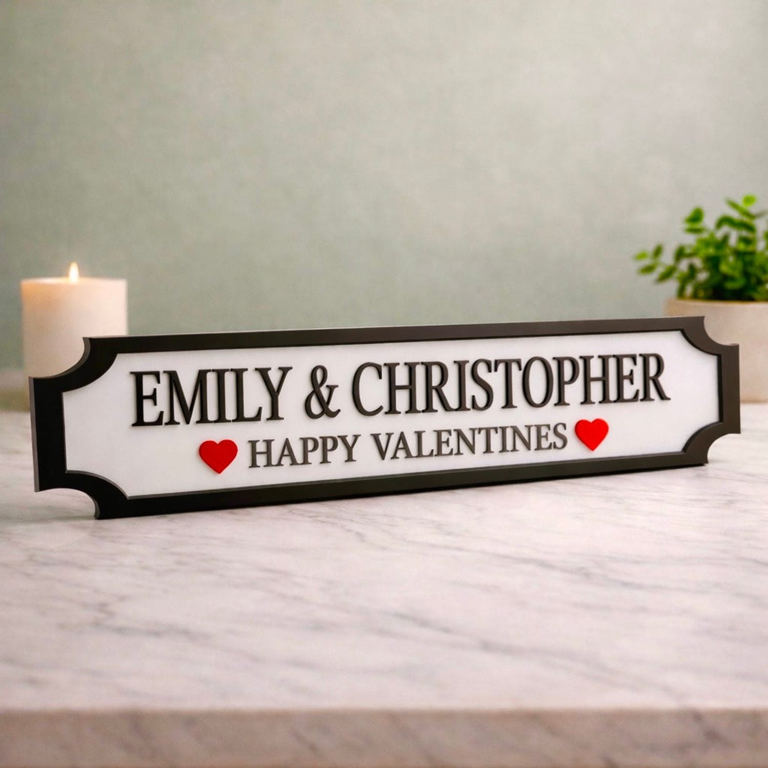 Personalised Valentine’s Street Sign – Anniversary Couples Gift The Crafty Bonobo 3
