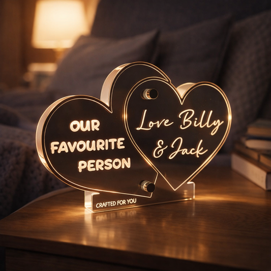 Personalised LED Heart Sign for Mum – Custom Mother’s Day Light Gift from Kids