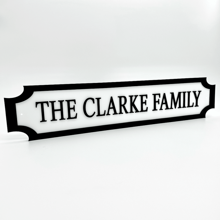 Family Name Sign – Custom 3D Acrylic Street Sign | Personalised Family Home Decor The Crafty Bonobo 1