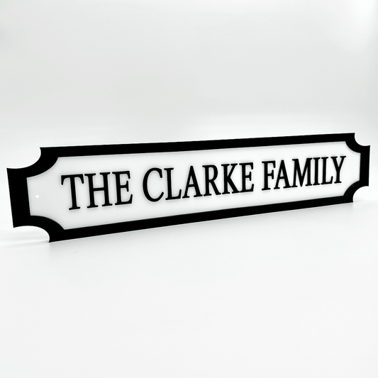 Family Name Sign – Custom 3D Acrylic Street Sign | Personalised Family Home Decor The Crafty Bonobo 1