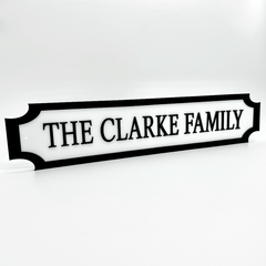 Family Name Sign – Custom 3D Acrylic Street Sign | Personalised Family Home Decor The Crafty Bonobo 1