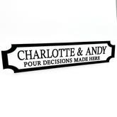 Personalised Pour Decisions Made Here – Custom 3D Acrylic Street Sign | Personalised Home Bar Decor The Crafty Bonobo 1