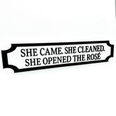 She Came. She Cleaned. She Opened the Rosé – Custom 3D Acrylic Street Sign | Personalised Home & Bar Decor The Crafty Bonobo 1
