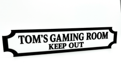 Personalised Gaming Room – Keep Out – Custom 3D Acrylic Street Sign | Personalised Gaming Decor The Crafty Bonobo 1