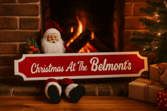 Personalised Christmas Street Sign | Festive Decor | Santa Family Sign The Crafty Bonobo Christmas Decor 2