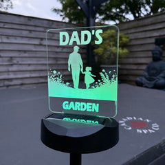 Dad’s Garden Solar Light – Father & Daughter Silhouette Gift The Crafty Bonobo 2