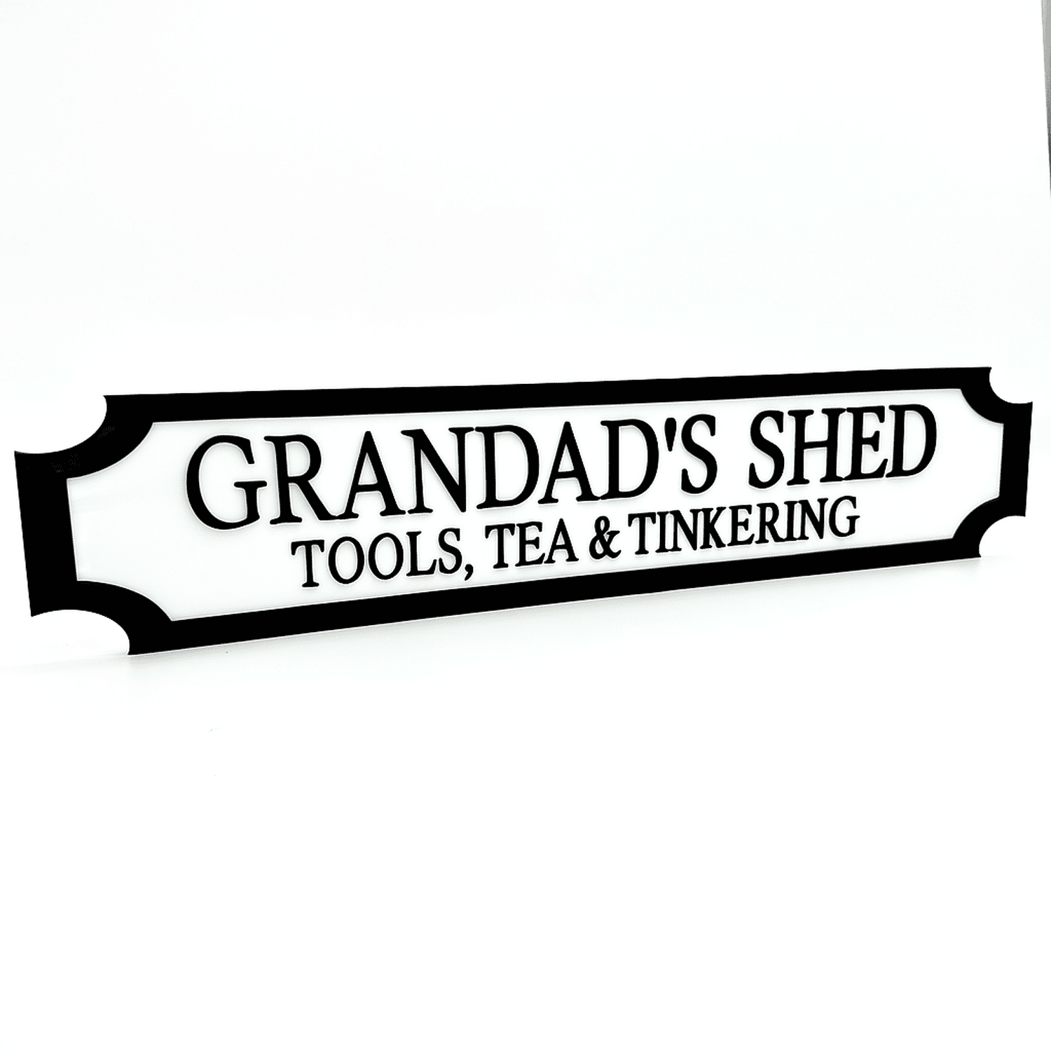 Grandad’s Shed – Tools, Tea & Tinkering – Custom 3D Acrylic Street Sign | Personalised Workshop & Garden Decor The Crafty Bonobo 1