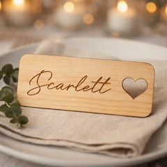 Personalised Mirror Acrylic Wedding Place Names – Luxury Table Settings for Your Special Day