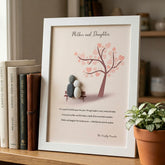 Mother & Daughter Pebble Picture Frame - Heart Pebble Art