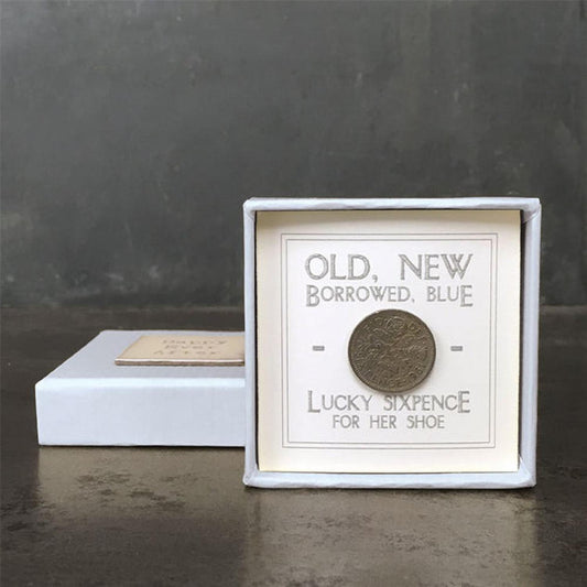 🩵 Lucky Sixpence – Old, New, Borrowed, Blue Wedding Keepsake Gift Box The Crafty Bonobo 2