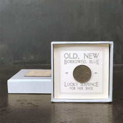 🩵 Lucky Sixpence – Old, New, Borrowed, Blue Wedding Keepsake Gift Box The Crafty Bonobo 2