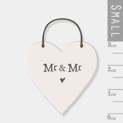🤍 Mini Mr & Mr Wooden Hanging Heart The Crafty Bonobo 1