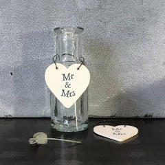 🤍 Mini Mr & Mrs Wooden Hanging Heart The Crafty Bonobo 2