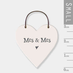 🤍 Mini Mrs & Mrs Wooden Hanging Heart The Crafty Bonobo 2