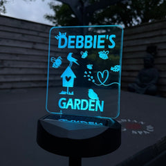 Personalised Bee & Birdhouse Garden Solar Light – Cute Wildlife Design The Crafty Bonobo 5
