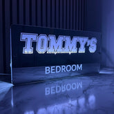 Personalised LED Bedroom Sign – Custom Name Light-Up Wall Plaque The Crafty Bonobo LED Mirror Sign 1