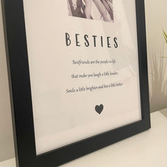 Personalised Photo Bestie Frame | Best Friend Frame The Crafty Bonobo Personalised Photo Frame 2