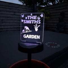 Personalised Solar Garden Light – Family bane Garden LED Sign The Crafty Bonobo 3
