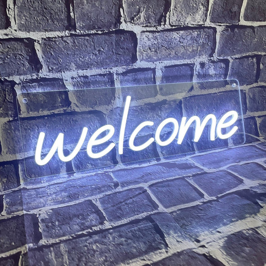 Welcome Neon Sign The Crafty Bonobo Neon Sign 1