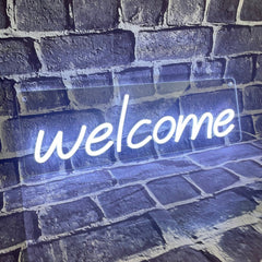 Welcome Neon Sign The Crafty Bonobo Neon Sign 1