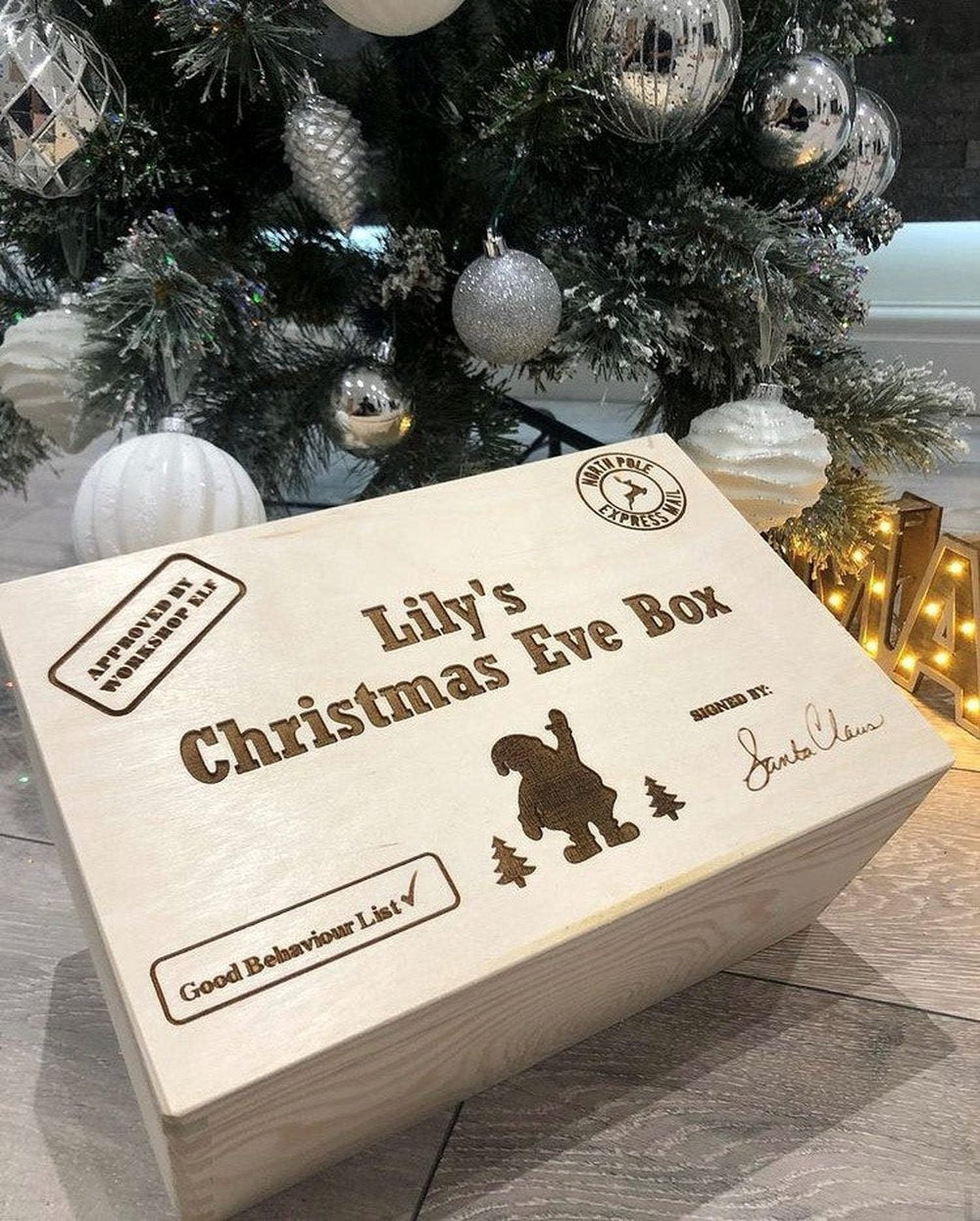Christmas Personalised box The Crafty Bonobo Christmas Decor 1