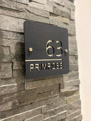Contemporary Mirrored House Sign The Crafty Bonobo House Signs 1