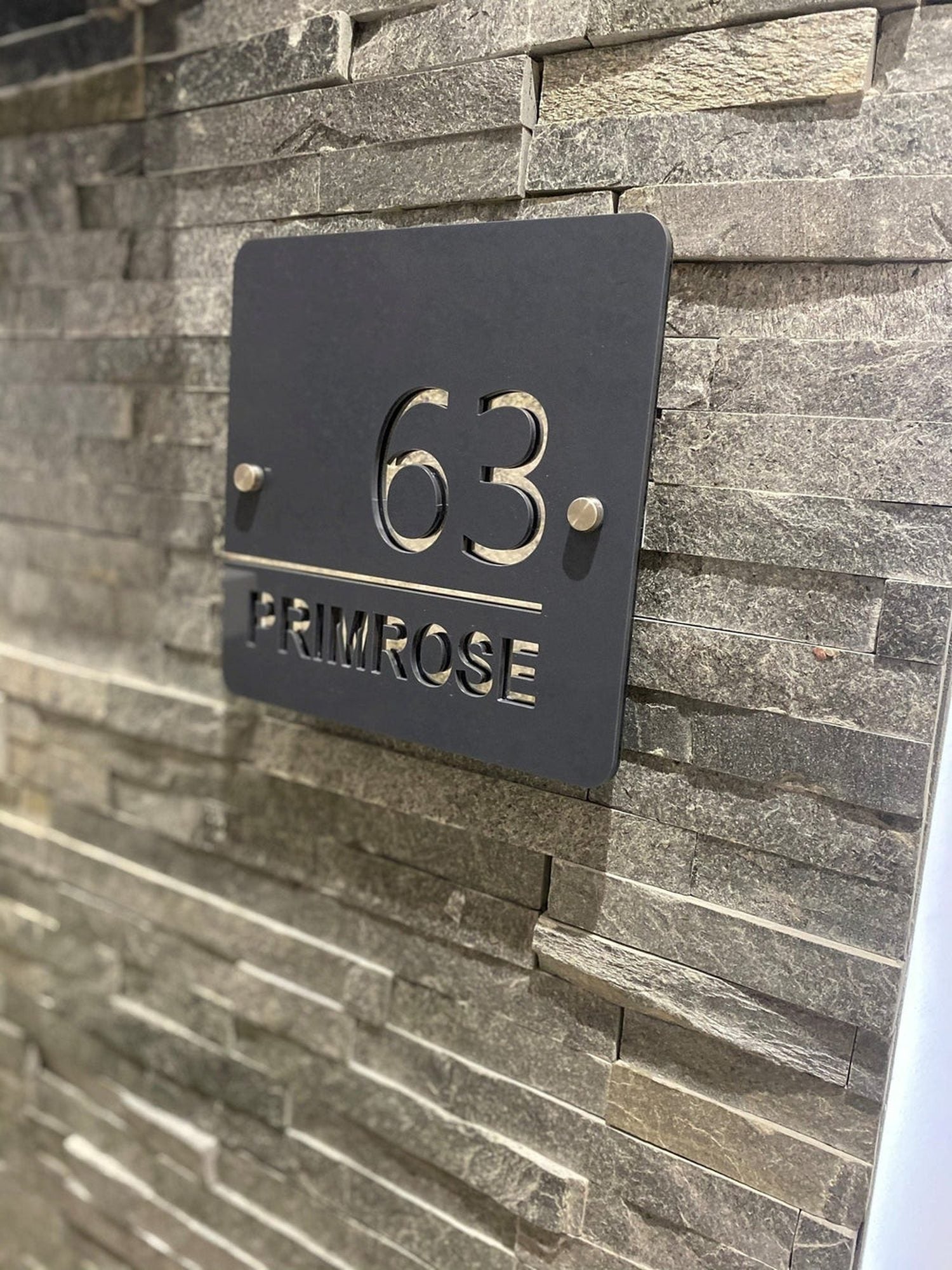 Contemporary Mirrored House Sign The Crafty Bonobo House Signs 2