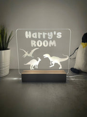 Custom Children’s LED Night Lamp | Dinosaur The Crafty Bonobo LED Signs 1
