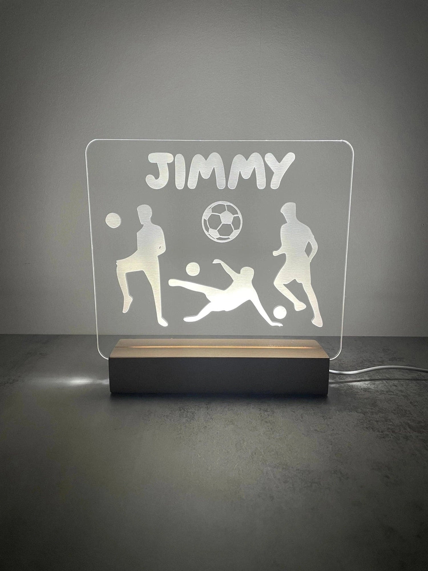 Custom Children’s LED Night Lamp | Football The Crafty Bonobo LED Signs 3