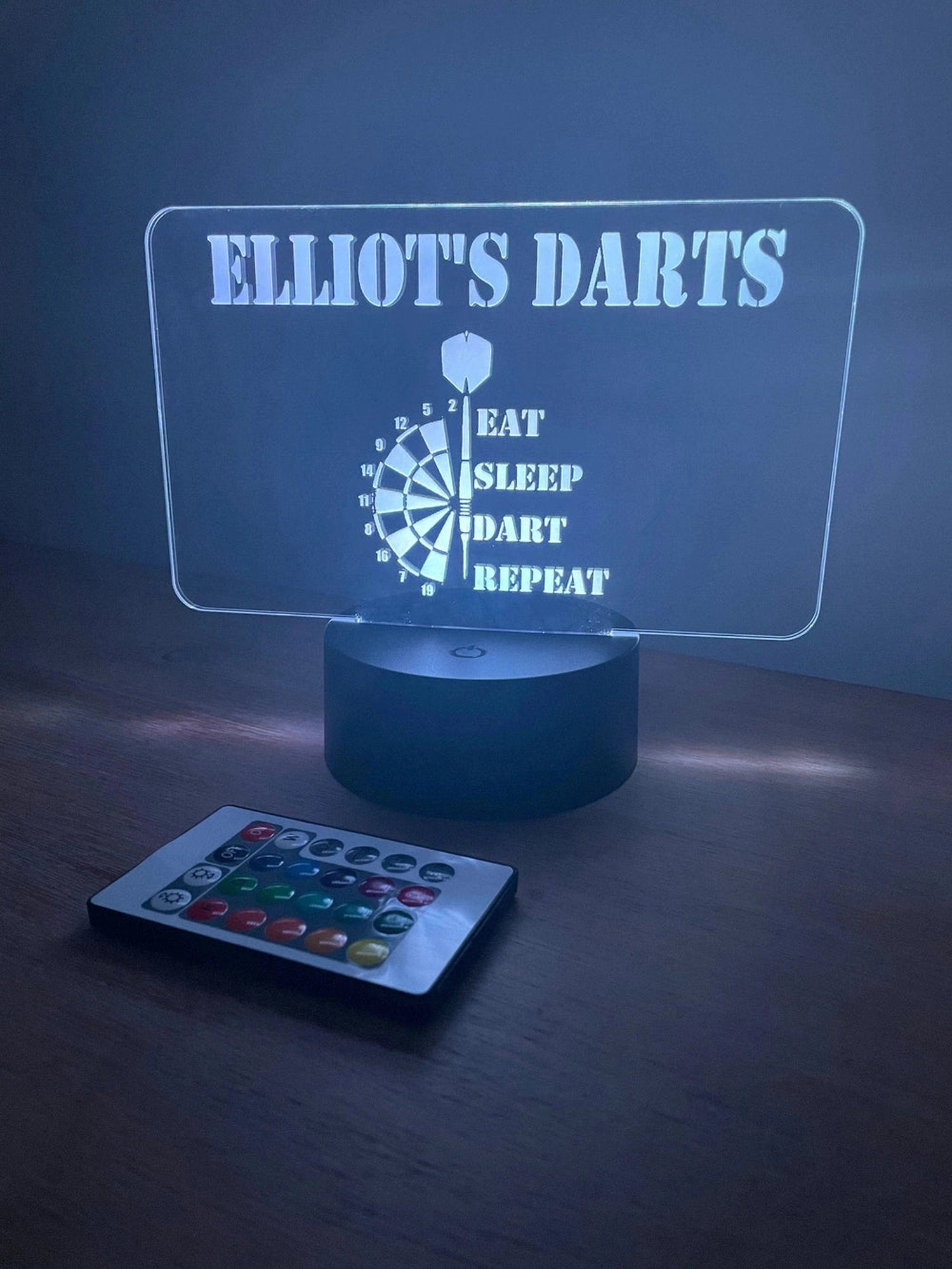 Custom Darts Name LED Sign The Crafty Bonobo LED Signs 1