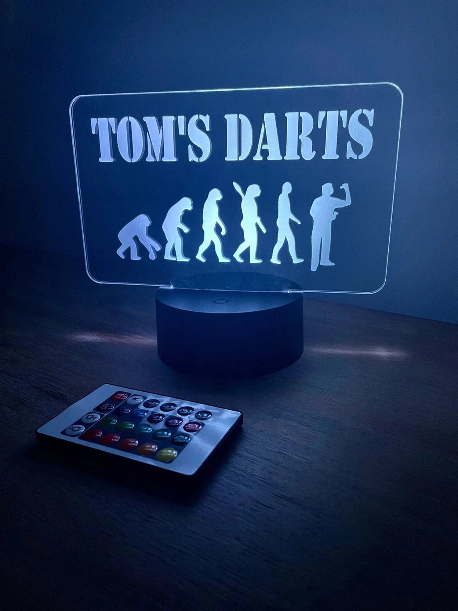 Custom Darts Name LED Sign The Crafty Bonobo LED Signs 1