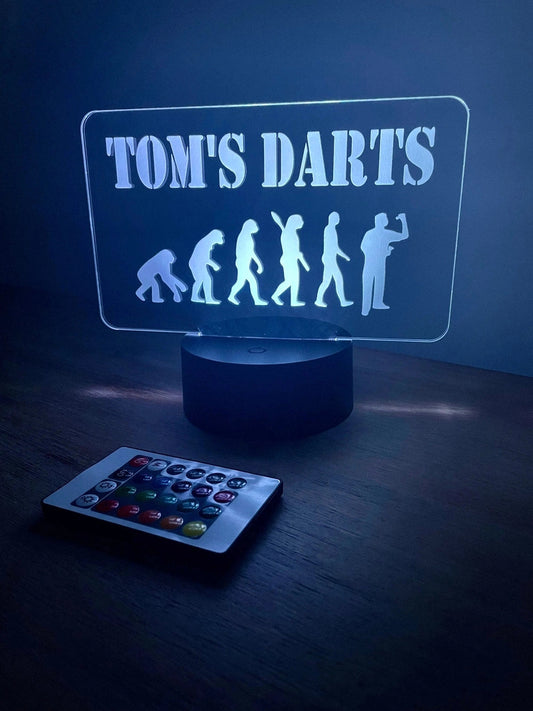 Custom Darts Name LED Sign The Crafty Bonobo LED Signs 1