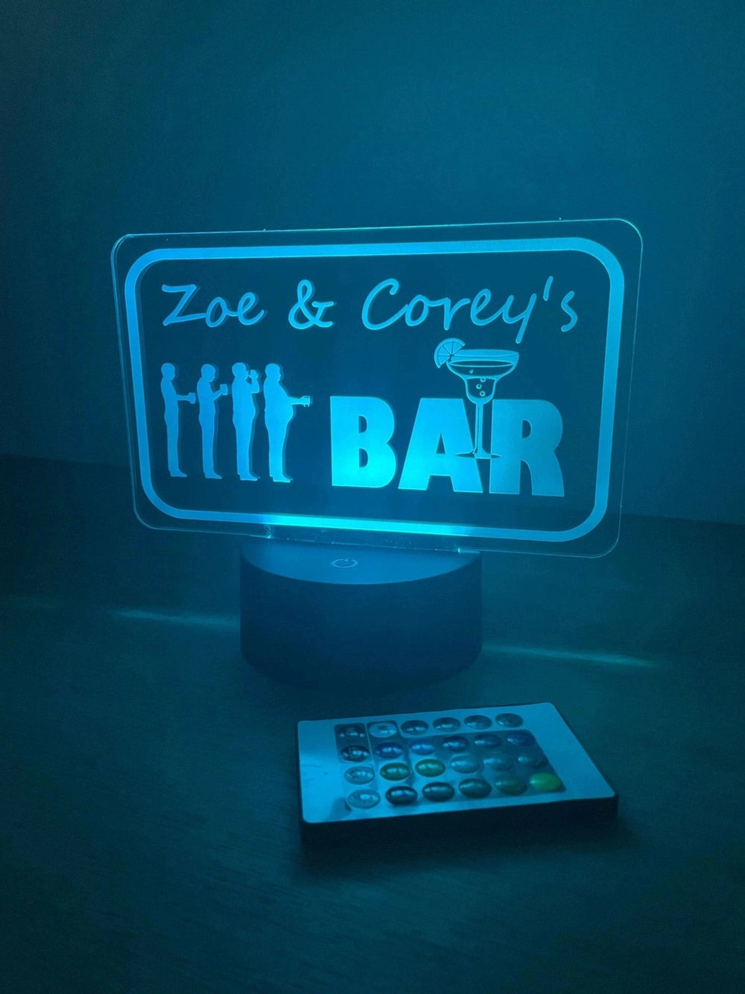 Custom Name LED Bar Sign The Crafty Bonobo LED Signs 4