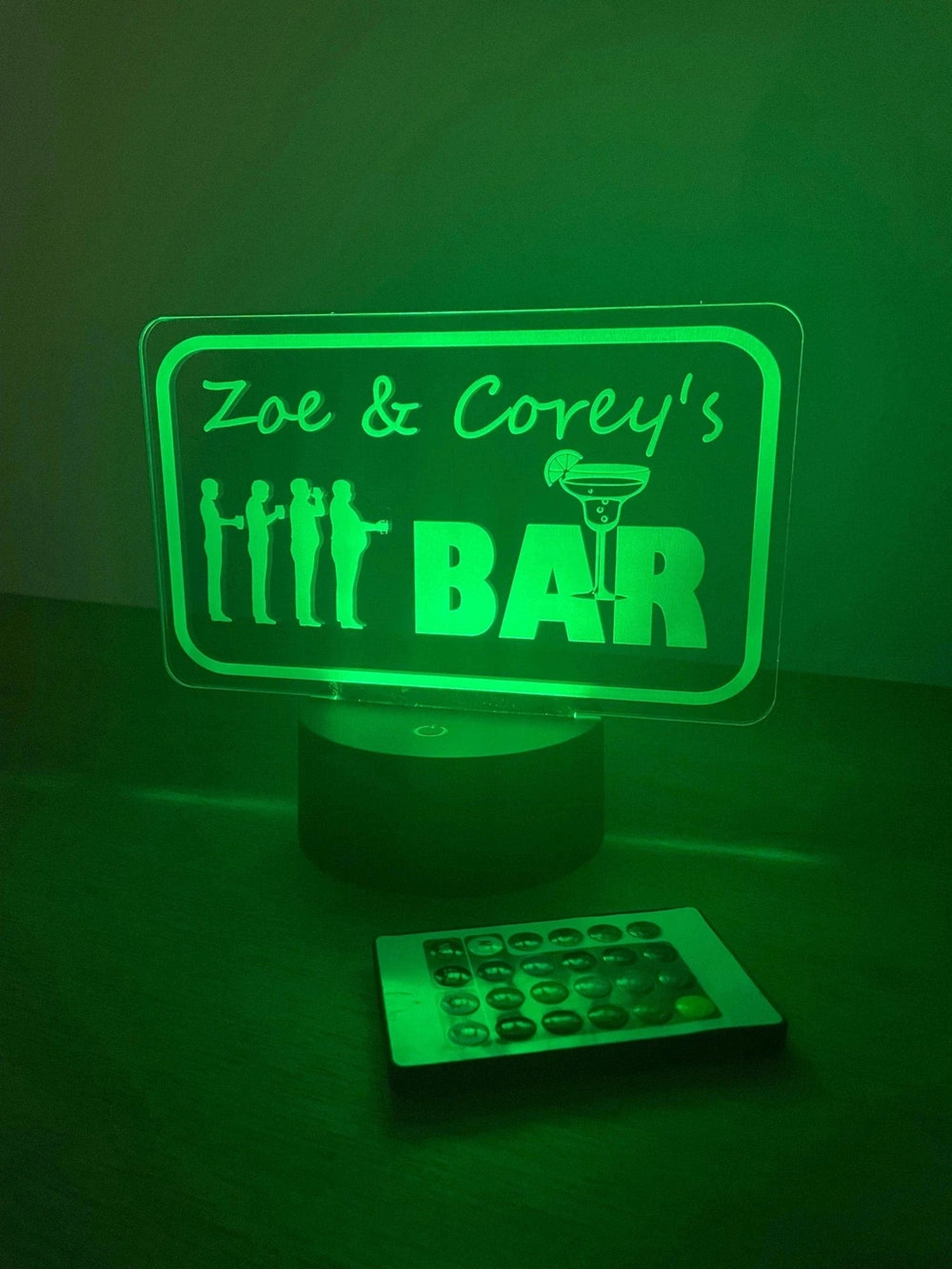 Custom Name LED Bar Sign The Crafty Bonobo LED Signs 3