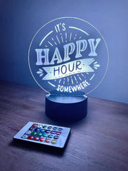 Happy Hour Man Cave LED Bar Sign The Crafty Bonobo LED Signs 1