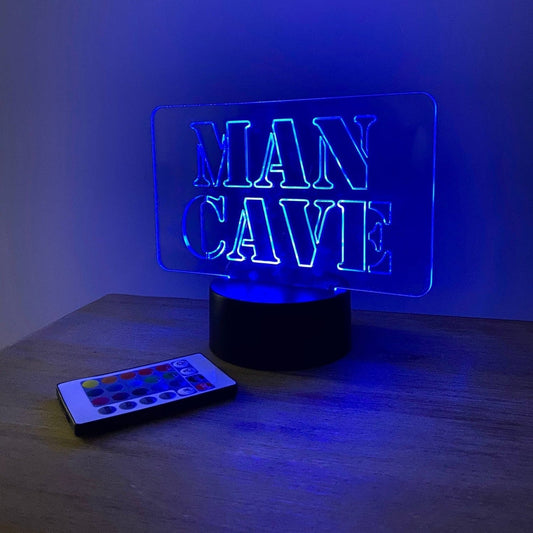Man Cave Acrylic LED Sign The Crafty Bonobo LED Signs 1