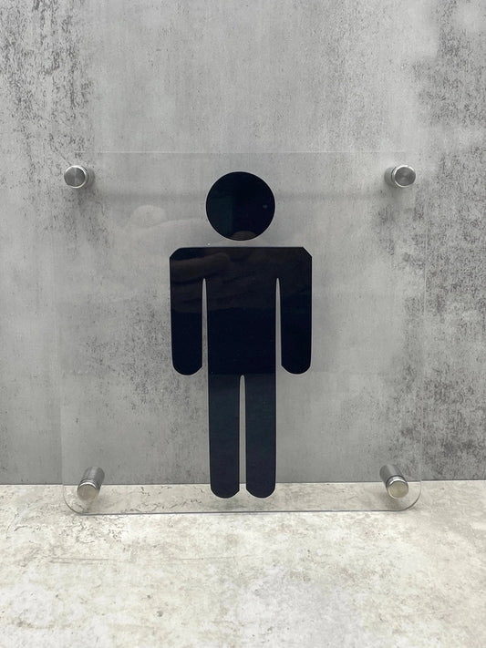 Men’s 3D Toilet Sign Restroom Plaque The Crafty Bonobo Toilet Signage 1