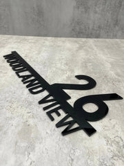 Modern House Number & Street Sign The Crafty Bonobo House Signs 2
