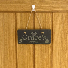 Personalised Bedroom Slate Sign The Crafty Bonobo Slate sign 1