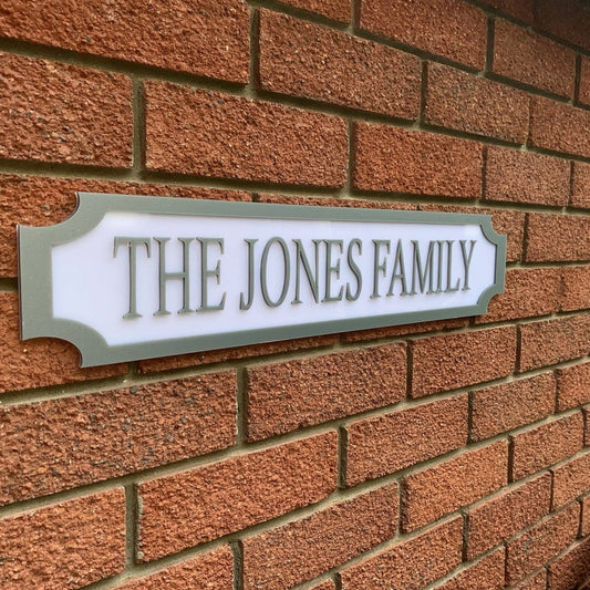 Personalised Family Name Street Sign – Custom Acrylic House Plaque for Home & Garden The Crafty Bonobo Street Sign 1