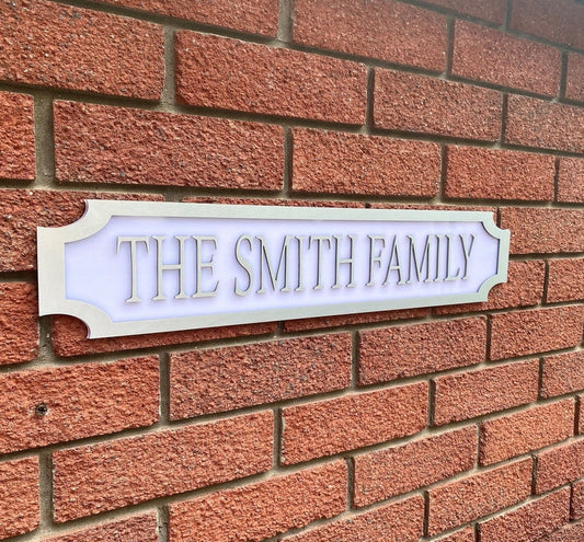 Personalised Family Name Street Sign – Custom Acrylic Plaque for Home, Driveway & Garden The Crafty Bonobo Street Sign 1