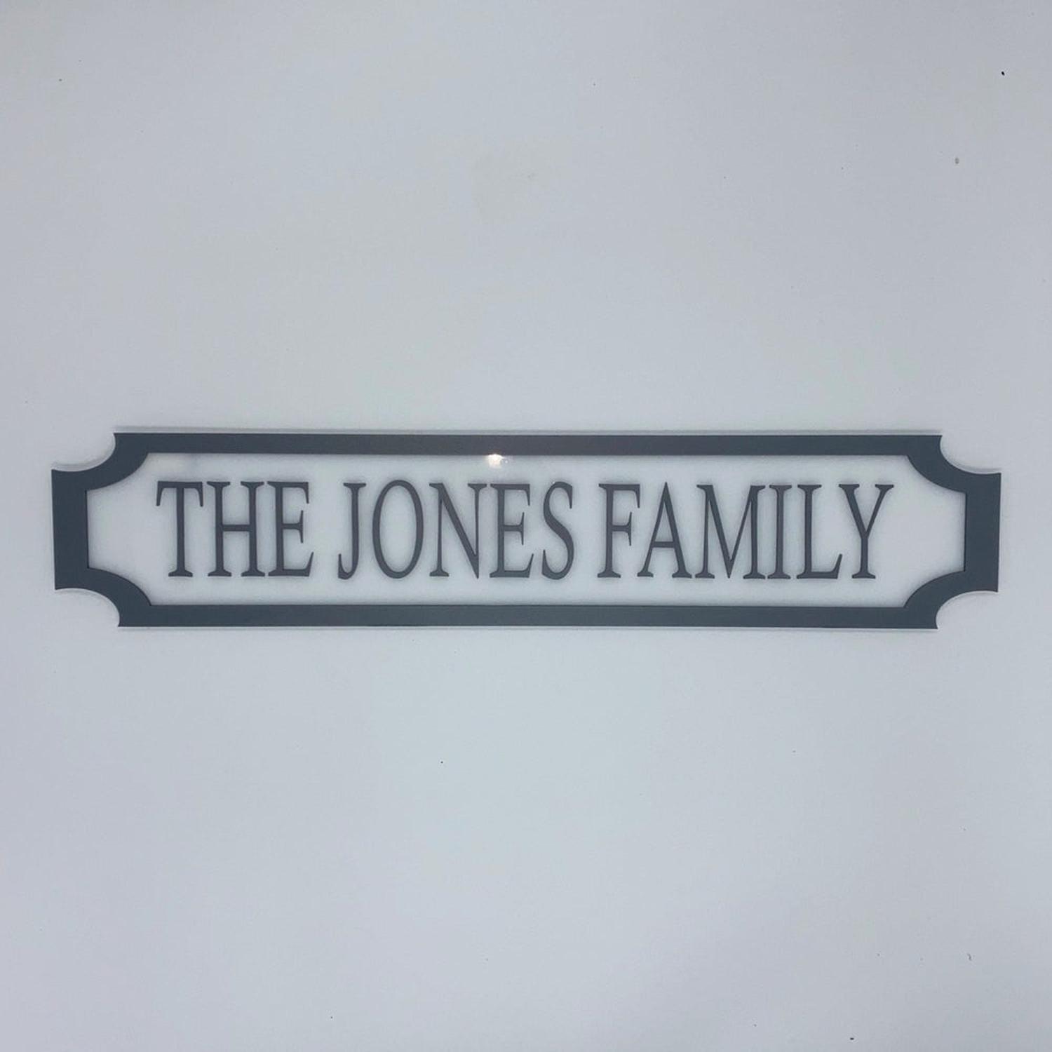 Personalised Family Name Street Sign – Custom Acrylic House Plaque for Home & Garden The Crafty Bonobo Street Sign 3